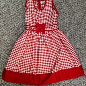 Girl's Red checkered dress